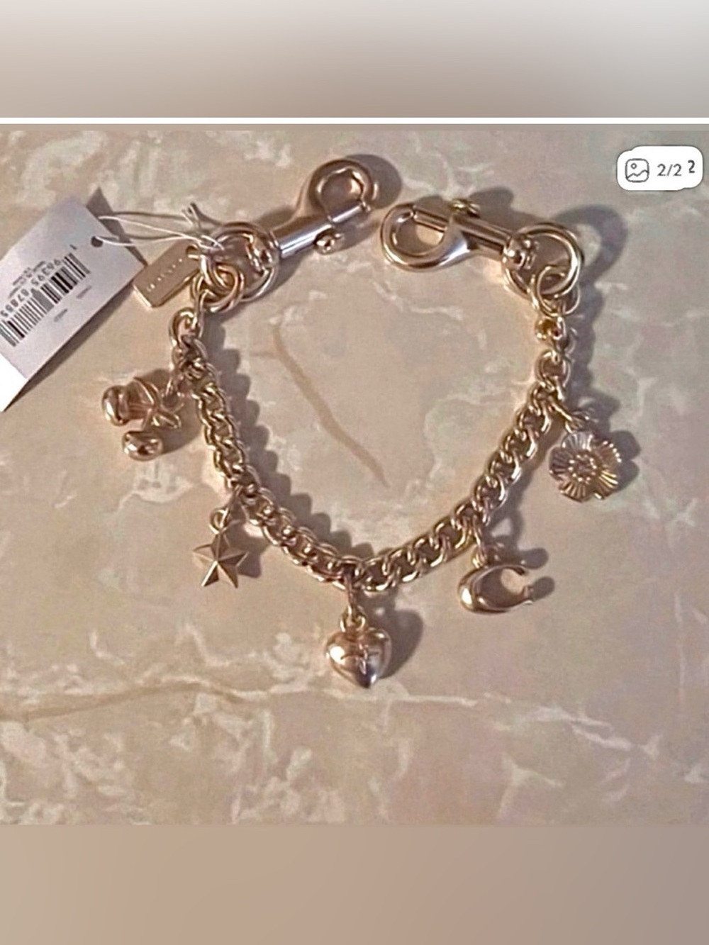 Coach Gold Charm Strap with Charms (11inches) - Picture 2 of 2